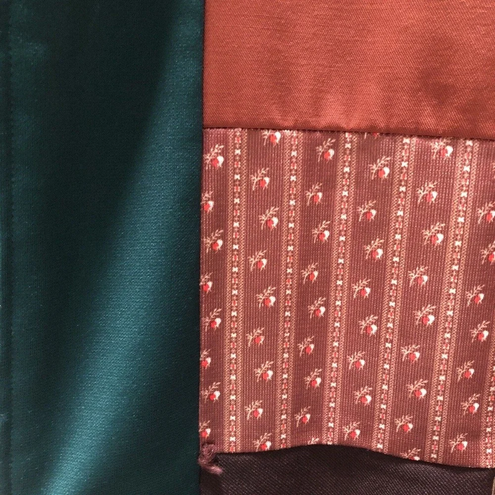Vtg 78” Full Size Quilt Lodge with Patchwork Pattern Retro 70’s Blanket Colors‎